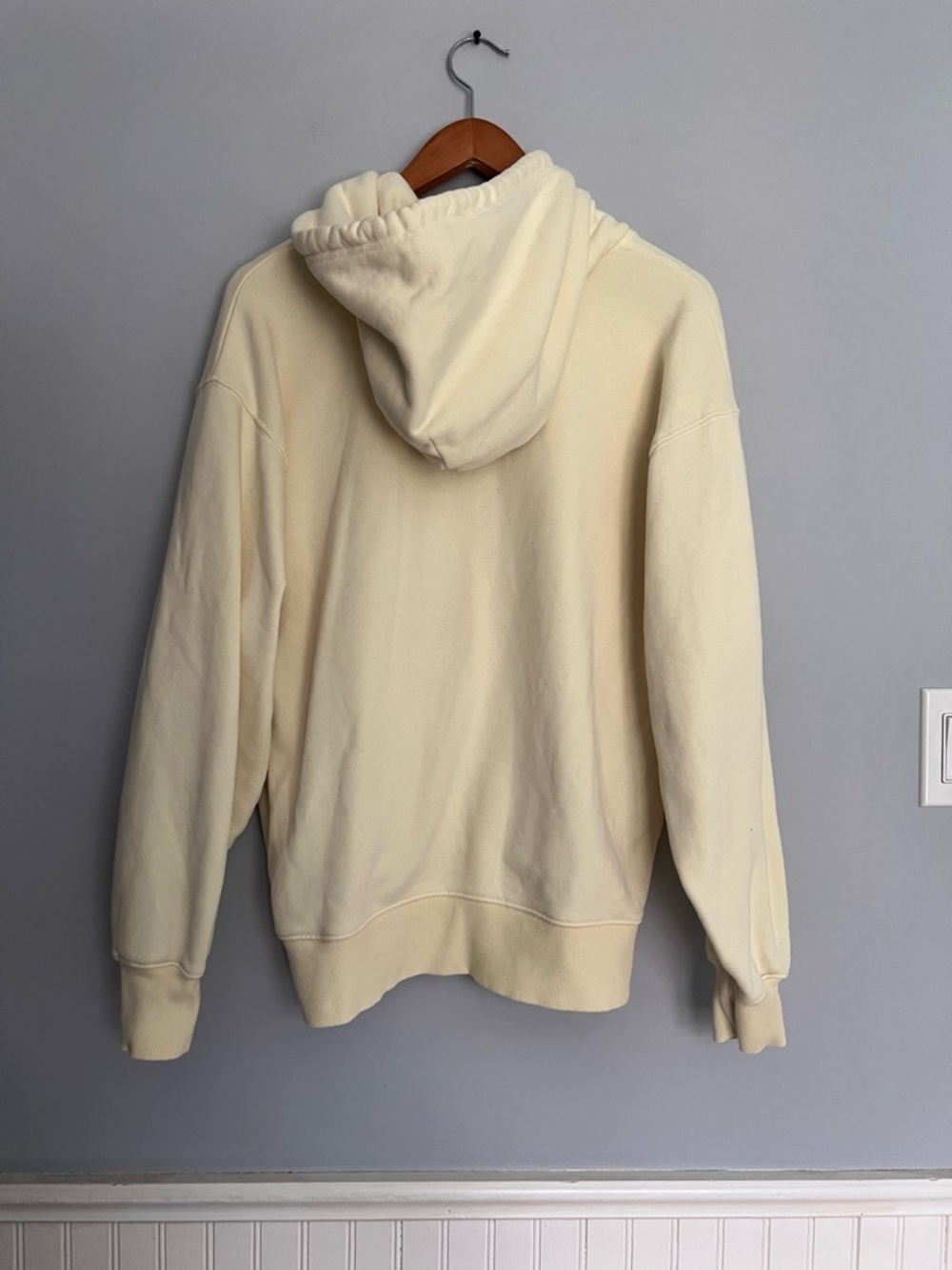 Aritzia TNA SweatFleece Cozy Boyfriend Hoodie Lemonade Yellow “Expand Your Mind” - Picture 2 of 6